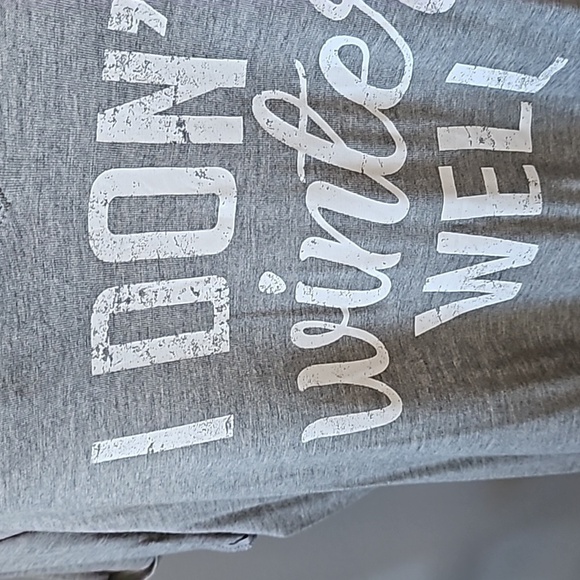 Maurices "I Don't Winter Well" Gray V-neck Short Sleeve Tee - Picture 5 of 15